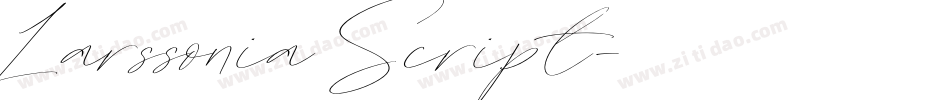 Larssonia Script字体转换